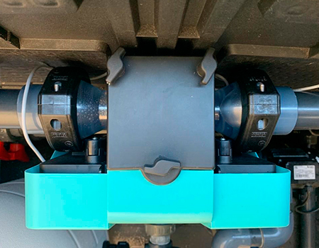 Thanks to the possibility of a compact installation, this equipment is the most suitable for installation in sheds or rooms with limited space.