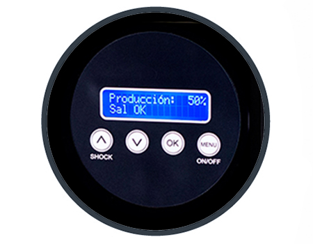 Digital display. Angled housing designed for better viewing.