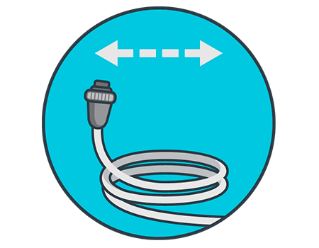 The cable length of the Carrera 30 is 18 metres. This cable length is recommended for in-ground and above-ground pools up to 12 metres long.