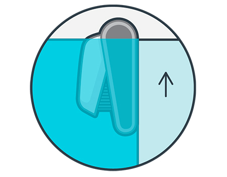 It is specially designed for cleaning the bottom, walls and waterline of swimming pools.