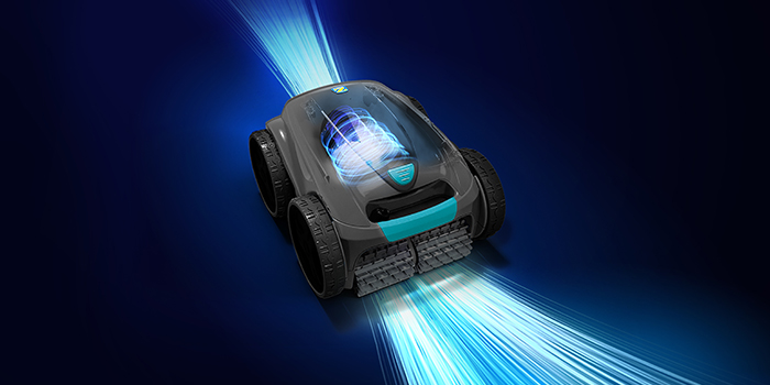 The engineers at Zodiac have pioneered the implementation of cyclonic suction in their pool cleaners. Cyclonic suction technology creates a high-powered vortex inside the filter, which keeps dirt in suspension, preventing it from sticking to the filter walls and clogging, thus maintaining cleaning performance.